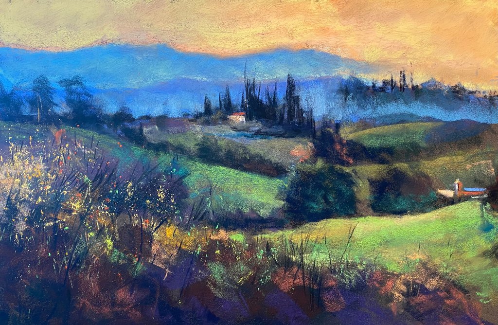 Autumn Sunset near Siena